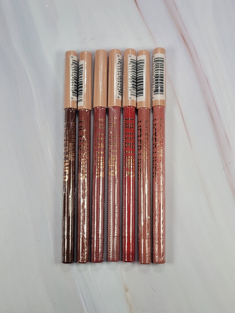 7 Piece Maybelline Lifter Liner Lip Pencil Bundle NEW!
